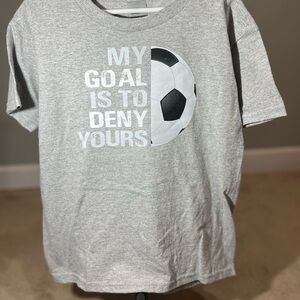 Gildan Gray Kids' Soccer Graphic Tee